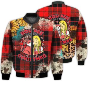 Merry Christmas You Are All I Want For Christmas Retro Christmas Holiday Gifts Unisex 3D Bomber Jacket