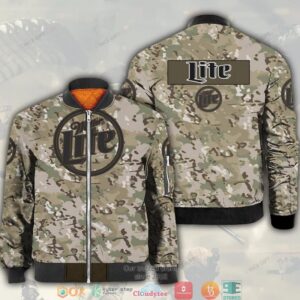 Miller Lite Camouflage Bomber Jacket