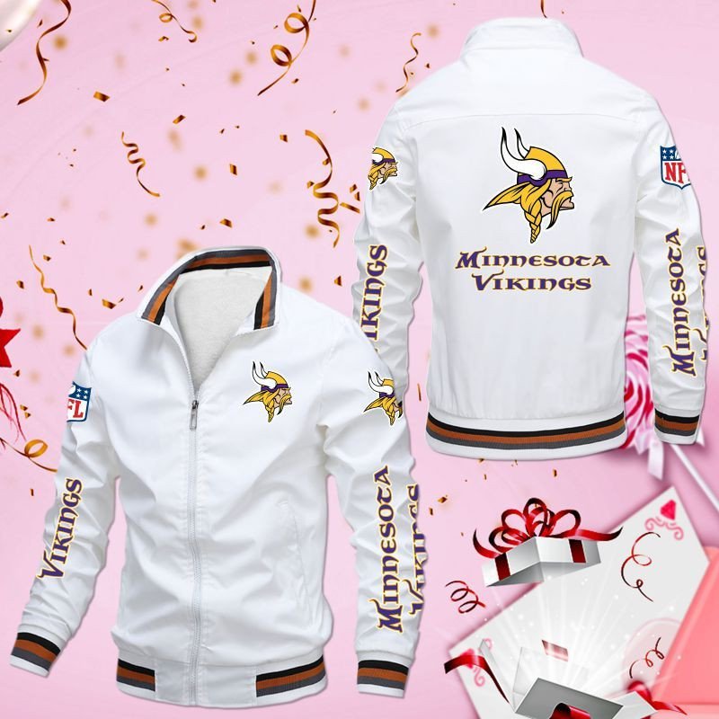 Minnesota Vikings 3D Bomber Jacket Minnesota Vikings 3D Bomber Jacket