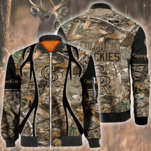 Mlb Colorado Rockies Hunting Bomber Jacket
