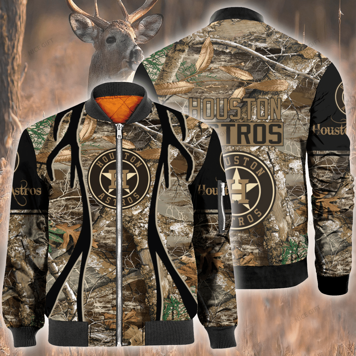 Mlb Houston Astros Hunting Bomber Jacket Mlb Houston Astros Hunting Bomber Jacket
