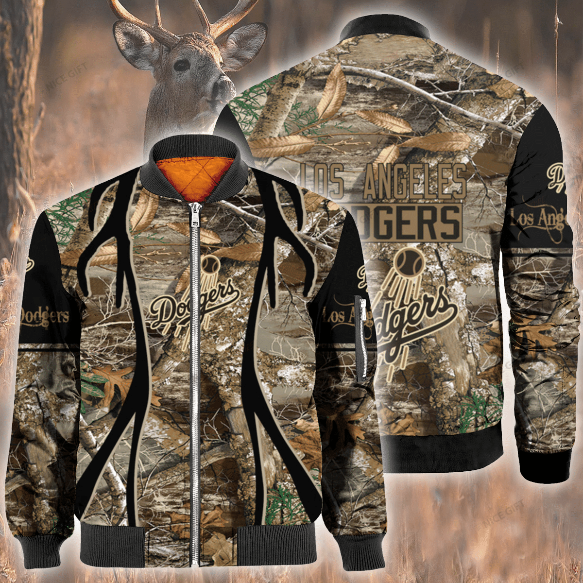 Mlb Los Angeles Dodgers Hunting Bomber Jacket Mlb Los Angeles Dodgers Hunting Bomber Jacket