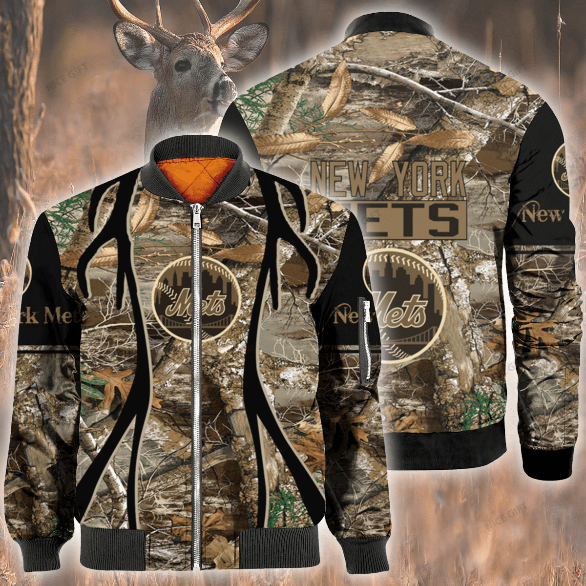 Mlb New York Mets Hunting Bomber Jacket Mlb New York Mets Hunting Bomber Jacket