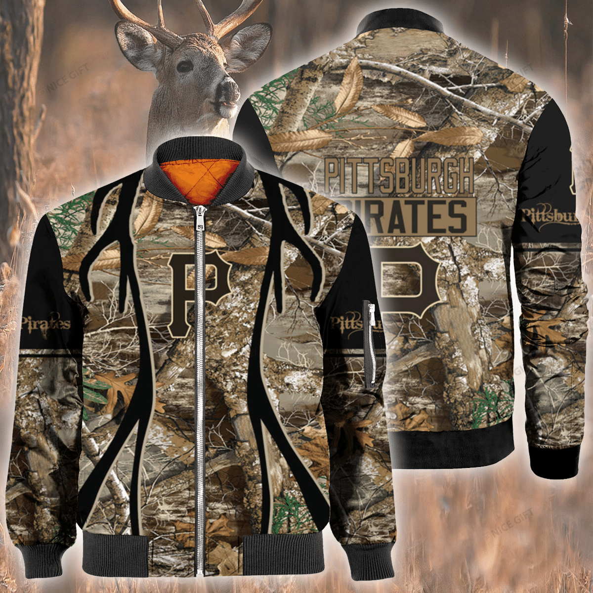 Mlb Pittsburgh Pirates Hunting Bomber Jacket Mlb Pittsburgh Pirates Hunting Bomber Jacket