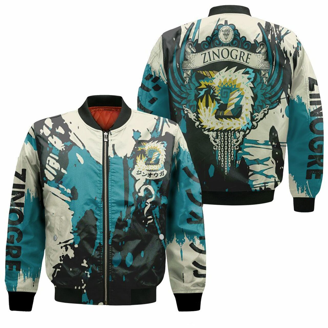 Monster Hunter World Game Zinogre All Printed 3D T Shirt Hoodie Sweater Bomber Jacket Model 3900 Bomber Jacket Monster Hunter World Game Zinogre All Printed 3D T Shirt Hoodie Sweater Bomber Jacket Model 3900 Bomber Jacket