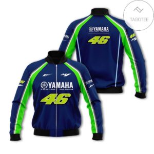 Moto Gp Motocross Valentino Rossi Yamaha Navy Motorcycle Racing Team 3D Bomber Jacket