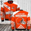 National Football League Cleveland Browns All Over Printed Bomber Jacket