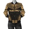 Nauru Polynesian Chief Women'S Bomber Jacket - Gold Version - Bn10 Bomber Jacket