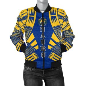 Nauru Women Bomber Jacket - Polynesian Tattoo Flag - BN0110 Bomber Jacket