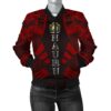 Nauru Women Bomber Jacket - Polynesian Tattoo Red - BN0110 Bomber Jacket