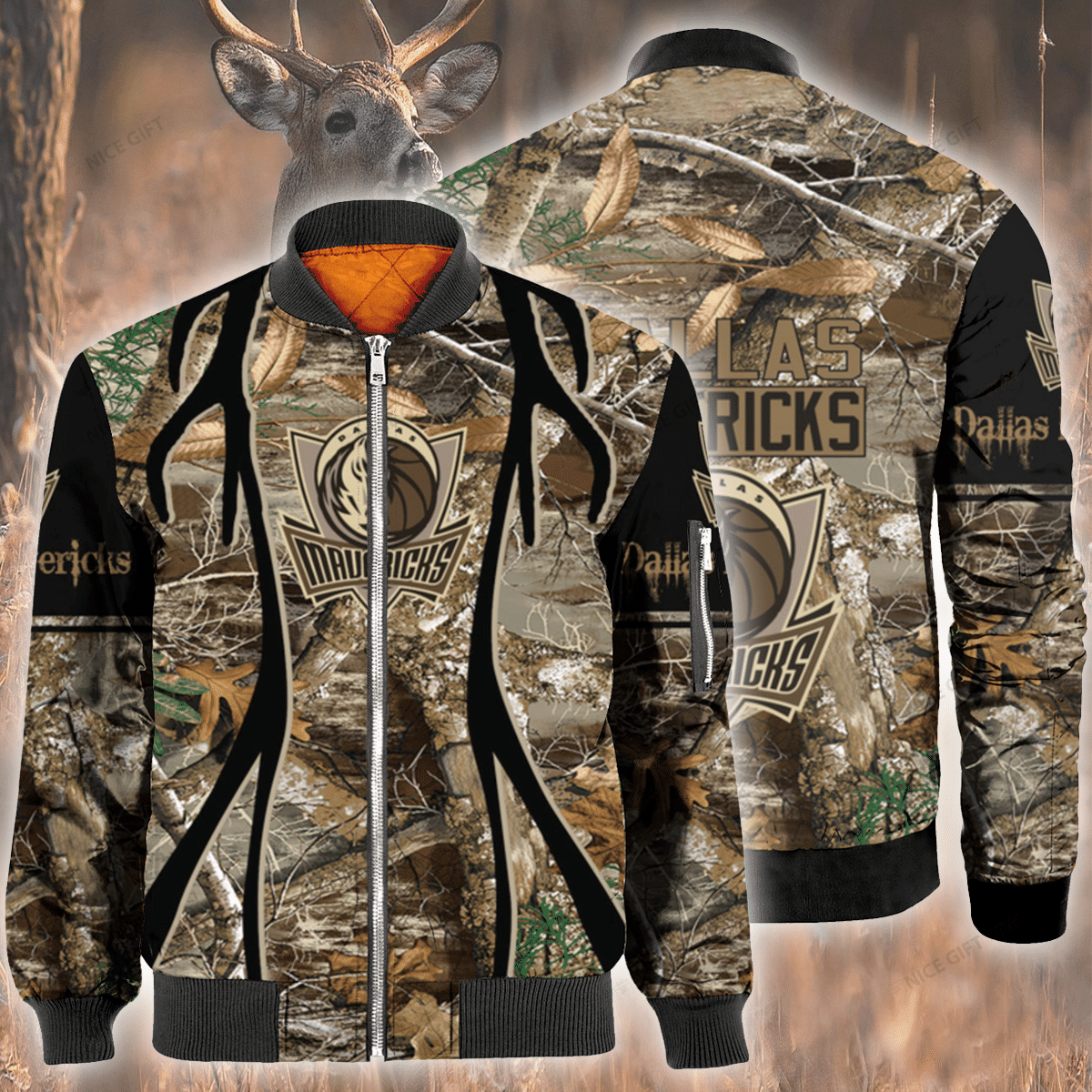 Nba Dallas Mavericks Hunting Bomber Jacket Nba Dallas Mavericks Hunting Bomber Jacket