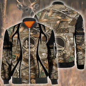 Nba Golden State Warriors Hunting Bomber Jacket