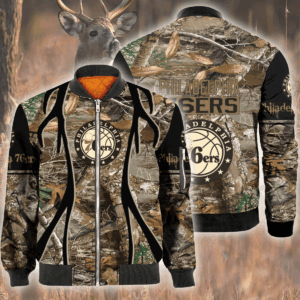 Nba Philadelphia 76Ers Hunting Bomber Jacket