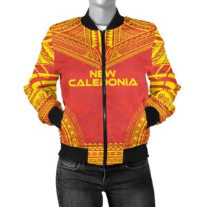 New Caledonia Flag Polynesian Chief Women'S Bomber Jacket - Bn10 Bomber Jacket