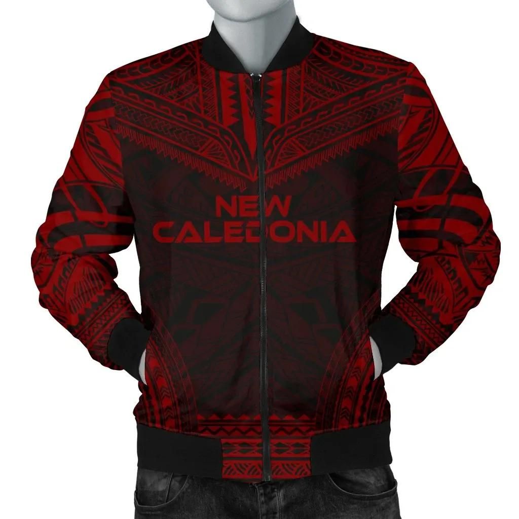 New Caledonia Polynesian Chief Men's Bomber Jacket - Red Version - Bn10 Bomber Jacket New Caledonia Polynesian Chief Men's Bomber Jacket - Red Version - Bn10 Bomber Jacket