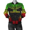 New Caledonia Polynesian Chief Women'S Bomber Jacket - Reggae Version - Bn10 Bomber Jacket