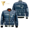 New England Patriots Ugly Christmas Full Print Bomber Jacket