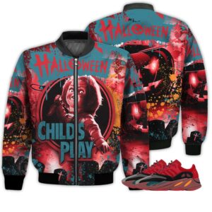 New Kicks Shirt Yz Boost 700 Hi-Res Red - Halloween Child's Play Chucky - Hi-Res Red 700s Gifts Unisex Matching 3D Bomber Jacket