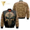 New Orleans Saints Camo Skull Full Printing Bomber Jacket