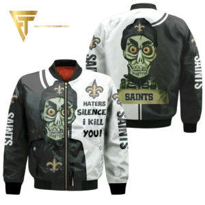 New Orleans Saints Haters Silence I Kill You Achmed Bomber Jacket