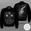 New Orleans Saints Lava Skull Full Print Bomber Jacket