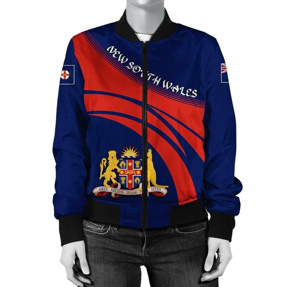 New South Wales Coat Of Arms Women Bomber Jacket Cricket Bomber Jacket New South Wales Coat Of Arms Women Bomber Jacket Cricket Bomber Jacket