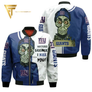 New York Giants Haters Silence I Kill You Achmed Bomber Jacket