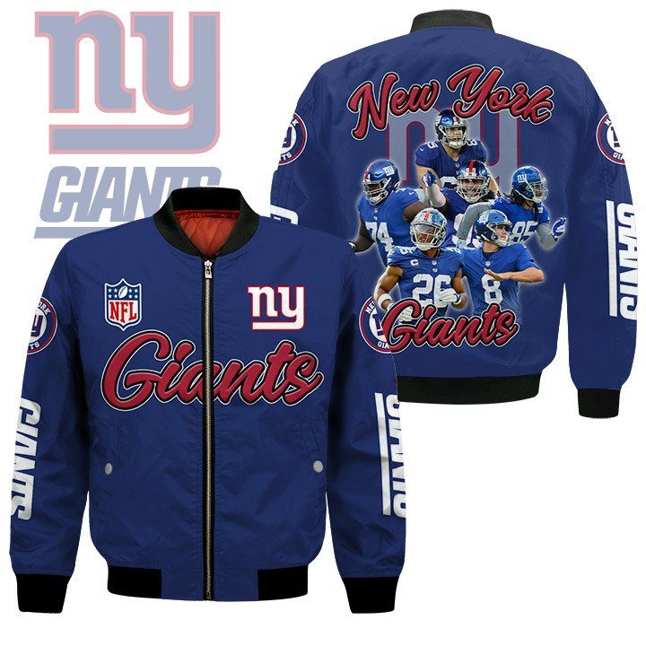 New York Giants Players Nfl Bomber Jacket New York Giants Players Nfl Bomber Jacket