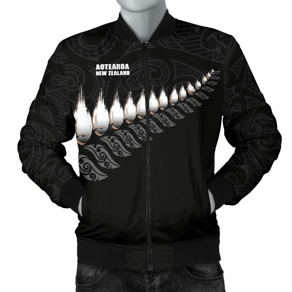 New Zealand Bomber Rugby Silver Fern (Men) A11 Bomber Jacket New Zealand Bomber Rugby Silver Fern (Men) A11 Bomber Jacket