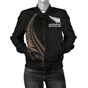 New Zealand - Maori Fern Tattoo Women's Bomber Jacket A7 Bomber Jacket