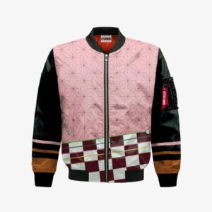 Nezuko Kamado Bomber Jacket Custom KNY Cosplay Costumes Bomber Jacket