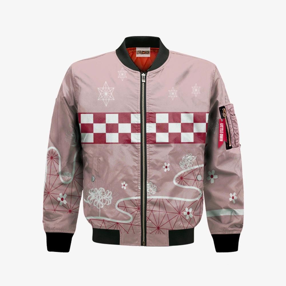 Nezuko Kamado Bomber Jacket Custom KNY Cosplay Costumes Nezuko Kamado Bomber Jacket Custom KNY Cosplay Costumes