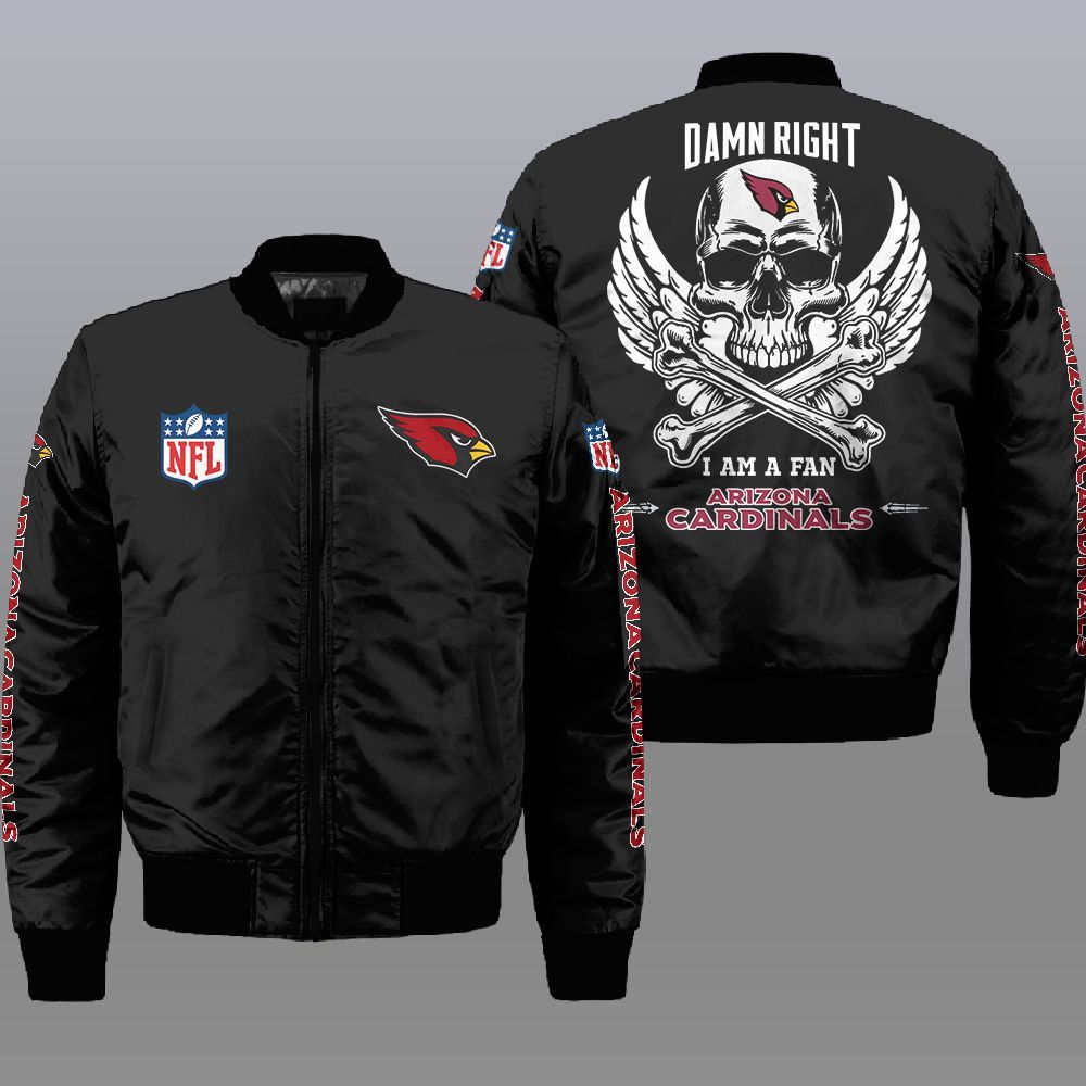 Nfl Arizona Cardinals Wings Skull 3D Bomber Jacket Nfl Arizona Cardinals Wings Skull 3D Bomber Jacket