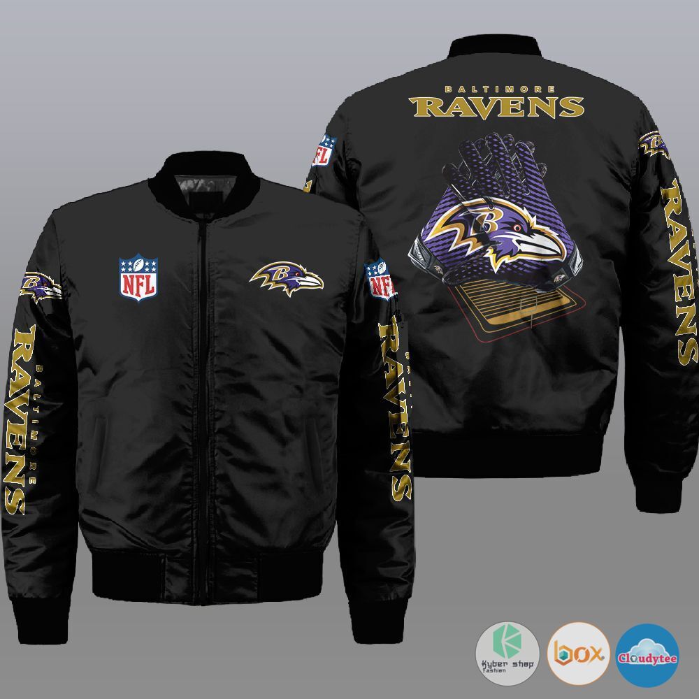 Nfl Baltimore Ravens 3D Bomber Jacket Nfl Baltimore Ravens 3D Bomber Jacket