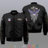 Nfl Baltimore Ravens Eagle Thin Line Flag Bomber Jacket