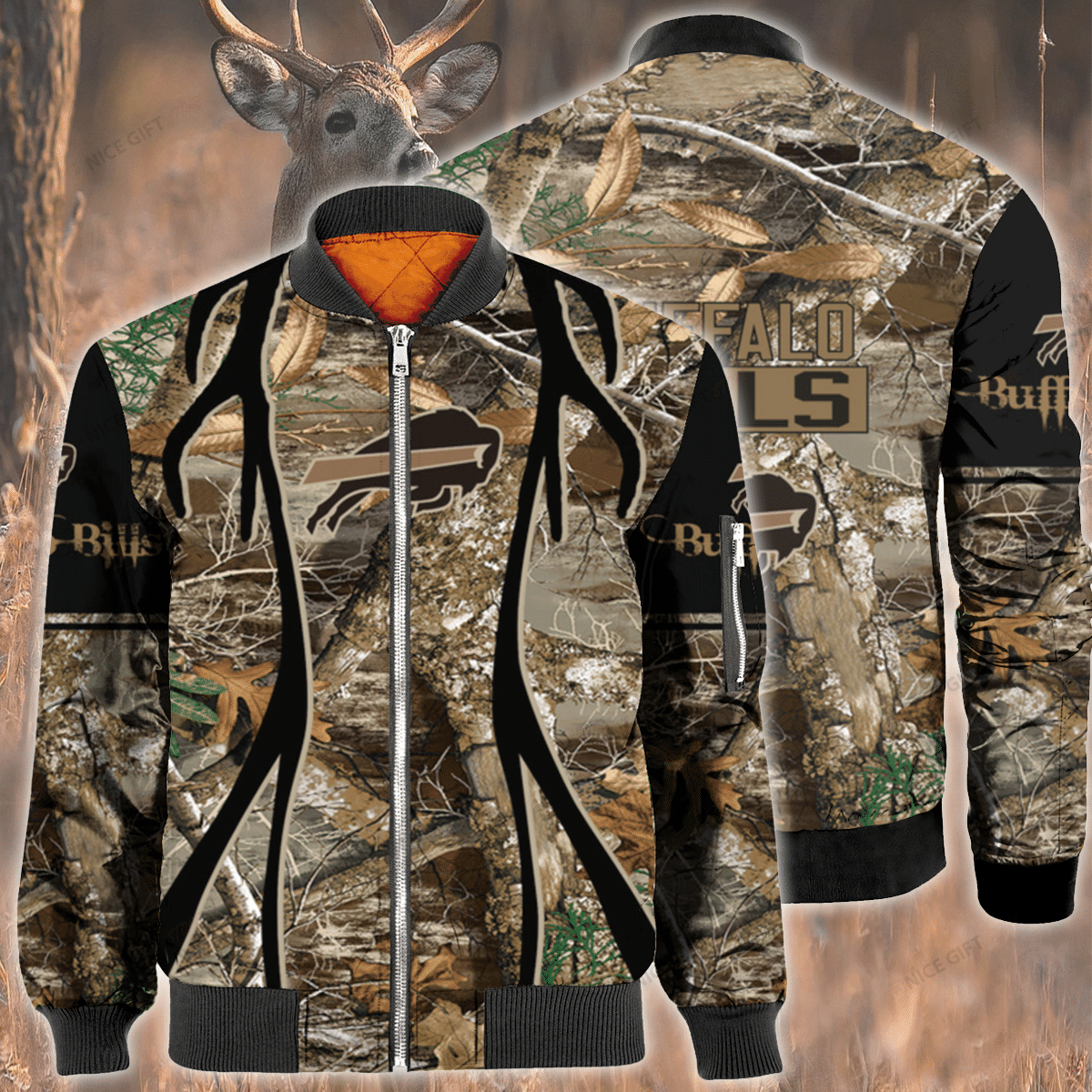 Nfl Buffalo Bills Hunting Bomber Jacket Nfl Buffalo Bills Hunting Bomber Jacket