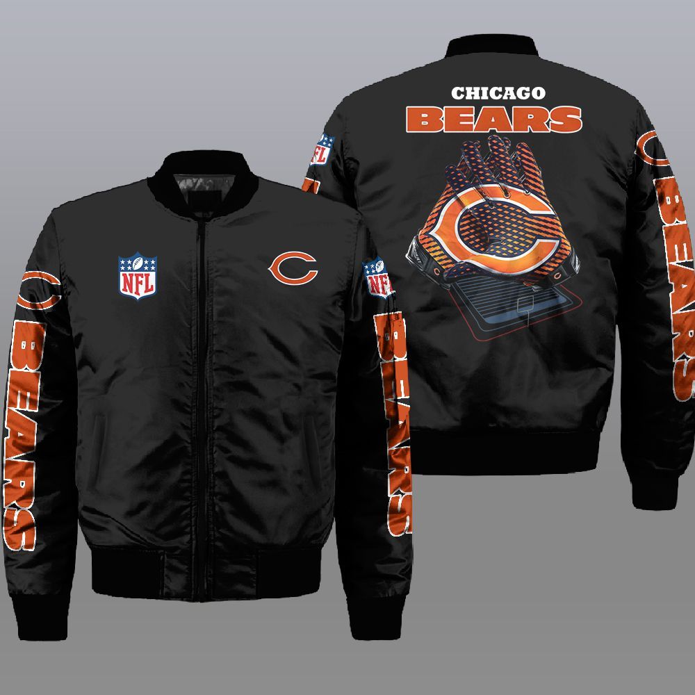 Nfl Chicago Bears 3D Bomber Jacket Nfl Chicago Bears 3D Bomber Jacket