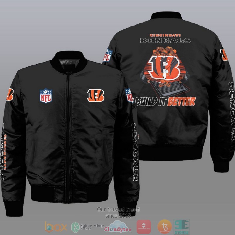 Nfl Cincinnati Bengals Build It Better Bomber Jacket Nfl Cincinnati Bengals Build It Better Bomber Jacket