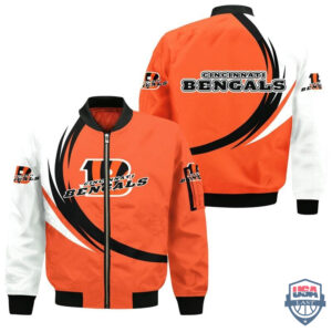 Nfl Cincinnati Bengals Curve Design Bomber Jacket