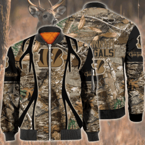 Nfl Cincinnati Bengals Hunting Bomber Jacket
