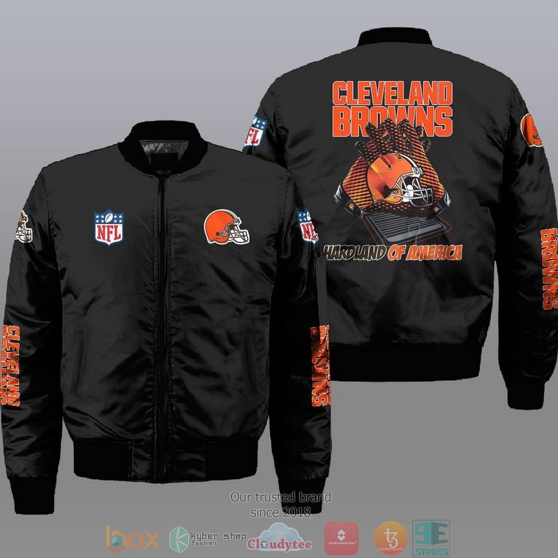 Nfl Cleveland Browns Hardland Of America Bomber Jacket Nfl Cleveland Browns Hardland Of America Bomber Jacket
