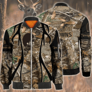 Nfl Cleveland Browns Hunting Bomber Jacket