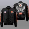 Nfl Cleveland Browns Wings Skull 3D Bomber Jacket