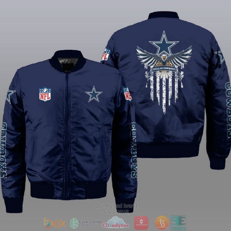 Nfl-Dallas-Cowboys-Eagle-Thin-Line-Flag-Bomber-Jacket-1