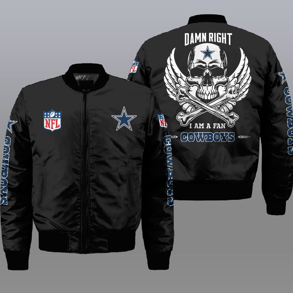 Nfl Dallas Cowboys Wings Skull 3D Bomber Jacket Nfl Dallas Cowboys Wings Skull 3D Bomber Jacket