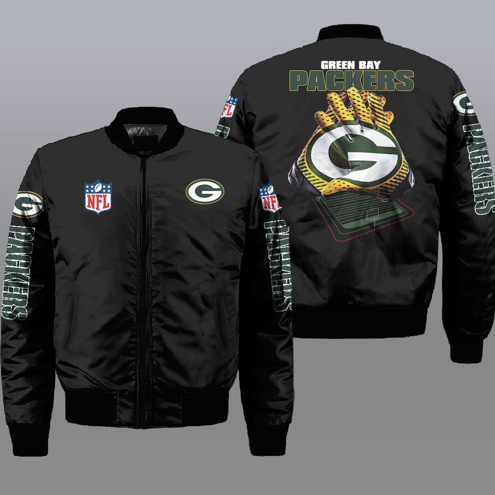 Nfl Green Bay Packers 3D Bomber Jacket Nfl Green Bay Packers 3D Bomber Jacket