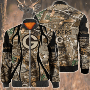Nfl Green Bay Packers Hunting Bomber Jacket