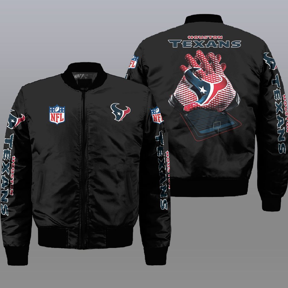 Nfl Houston Texans 3D Bomber Jacket Nfl Houston Texans 3D Bomber Jacket
