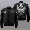 Nfl Houston Texans Wings Skull 3D Bomber Jacket