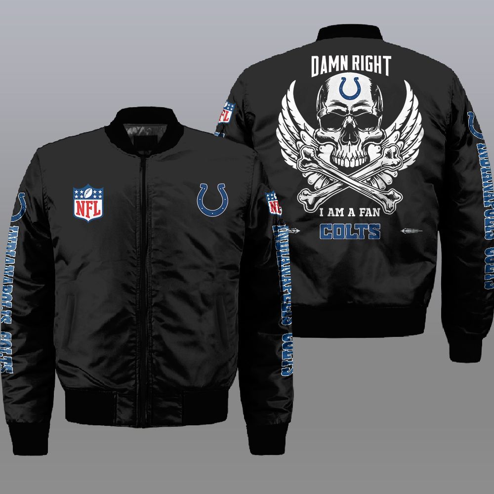 Nfl Indianapolis Colts Wings Skull 3D Bomber Jacket Nfl Indianapolis Colts Wings Skull 3D Bomber Jacket
